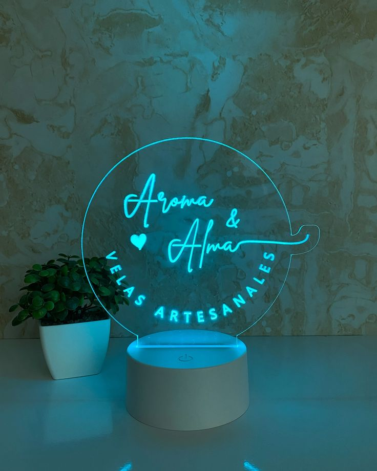 Lámparas personalizadas en acrílico